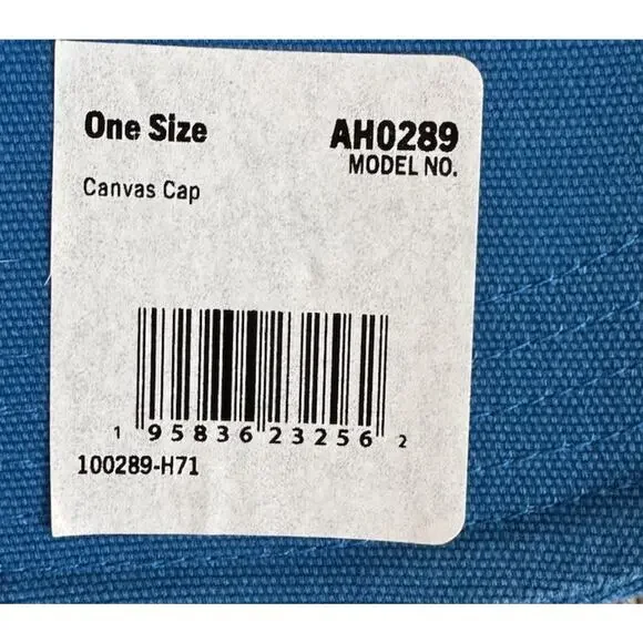 NWT Carhartt Men's Canvas Cap Blue Logo OS Force Moisture Wicking Adjustable - Picture 2 of 6